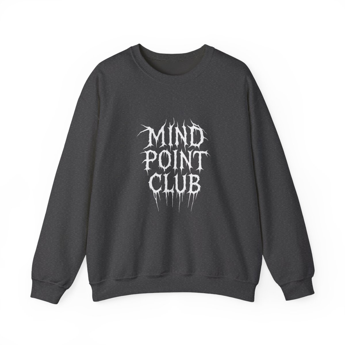 Black t-shirt featuring the white text "PINK PONY CLUB" in a gothic, distressed font. The text has a dripping effect. The shirt is a classic crew neck design. - alternate angle 4, merchandise