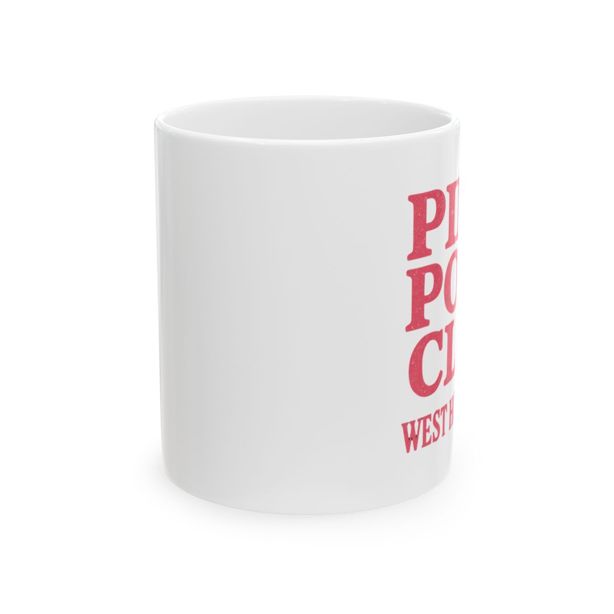 Pink Pony Club Neon Glow | Chappell Roan Mug, Pop Fan Gift, Music Coffee Cup - alternate angle 1, merchandise