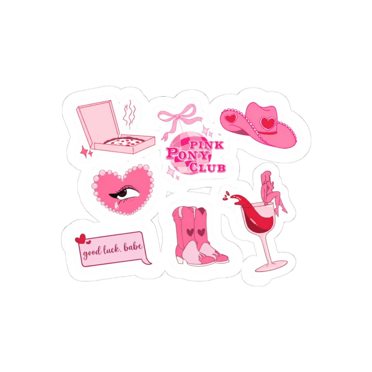 Chappell Roan Good Luck Babe Sticker Pack | Campy Glam Fan Decals