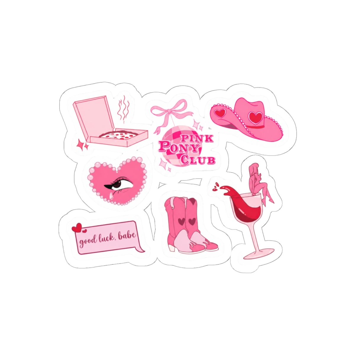 Chappell Roan Good Luck Babe Sticker Pack | Campy Glam Fan Decals