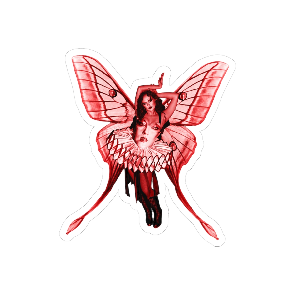 Chappell Roan Bold Red Fan Sticker | Vibrant Pop Music Vinyl Decal