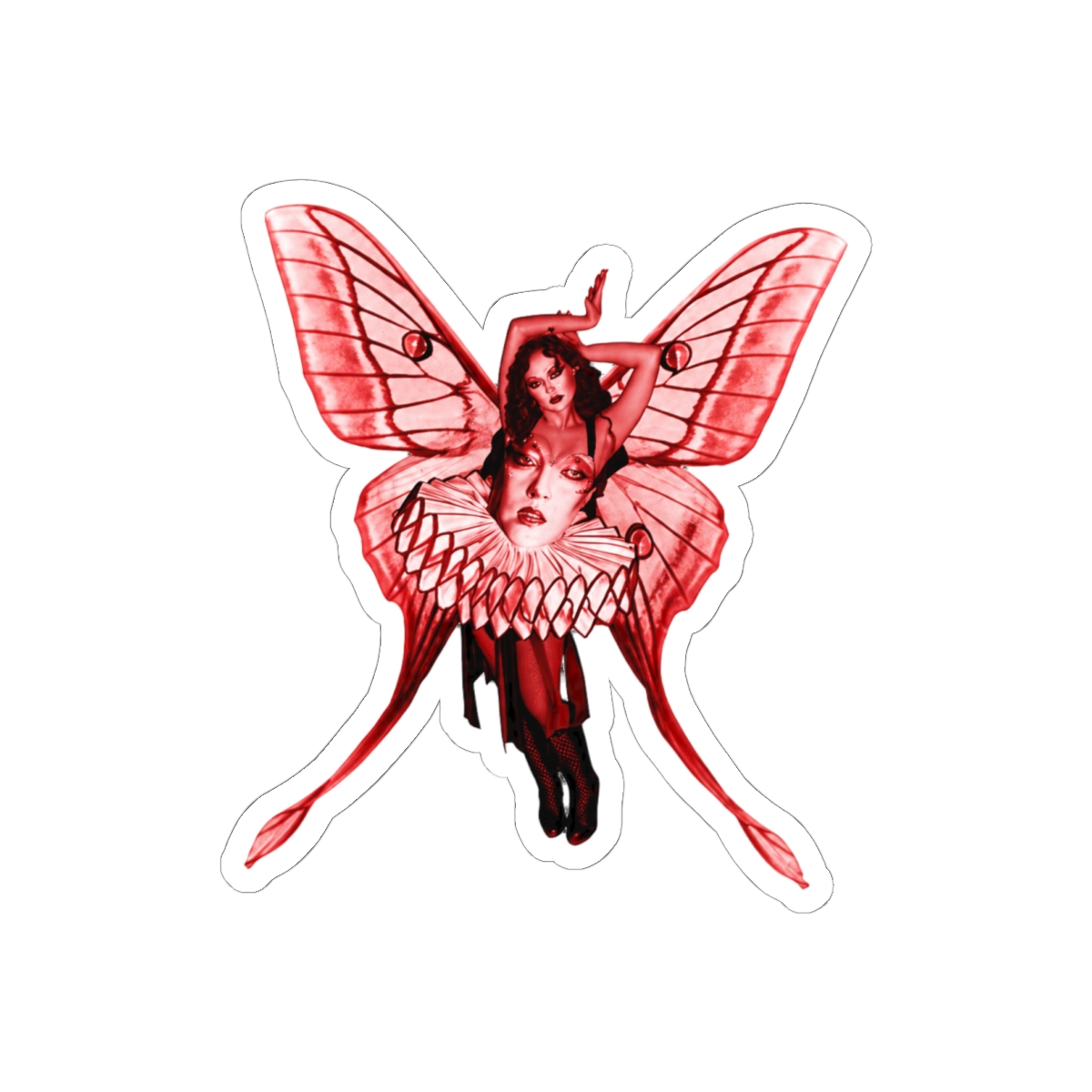 Chappell Roan Bold Red Fan Sticker | Vibrant Pop Music Vinyl Decal