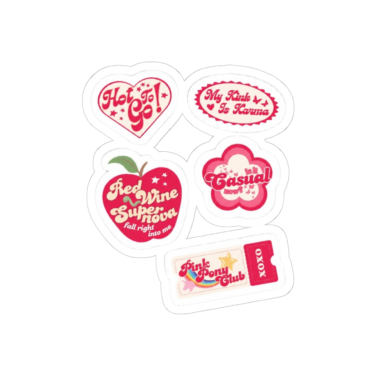 Chappell Roan Midwest Princess Glitter Sticker Pack | Pink Fan Vinyl Decals