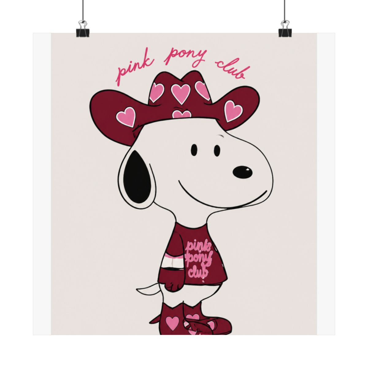 Chappell Roan Snoopy Pink Pony Club Midwest Princess a5/a6 art print, poster, wall art gift for her