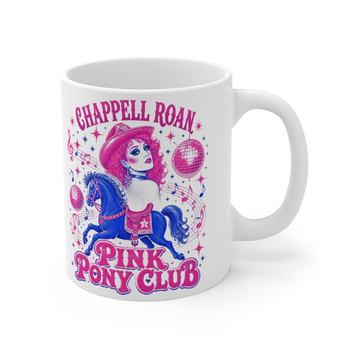 Chappell Roan "Pink Pony Club." White Mug