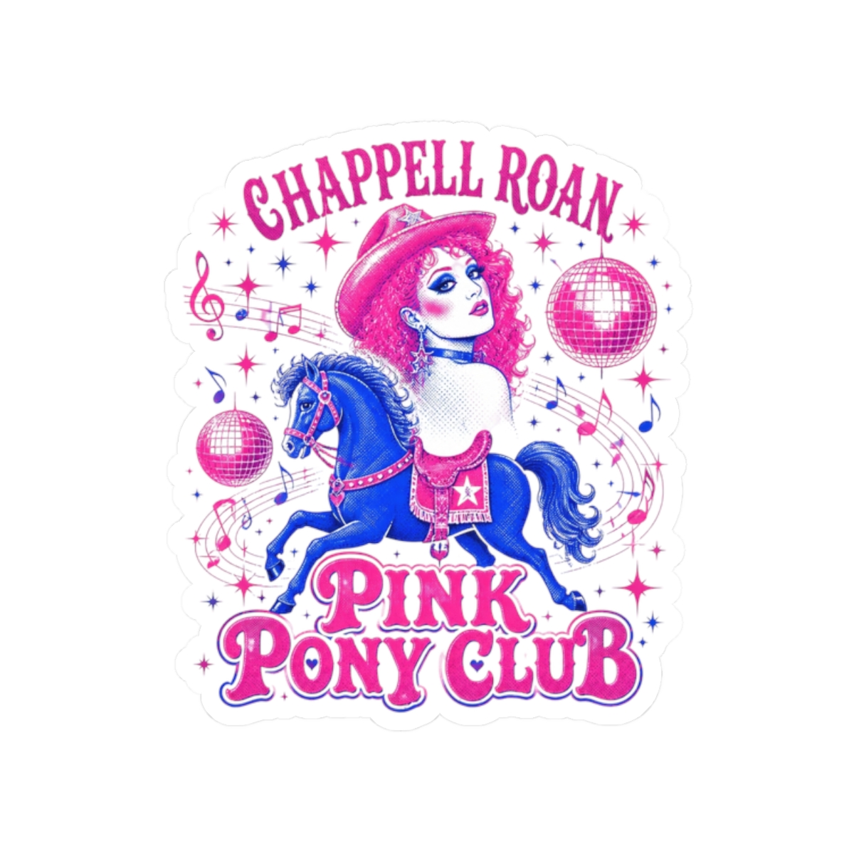 Chappell Roan "Pink Pony Club." Sticker - alternate angle 1, merchandise