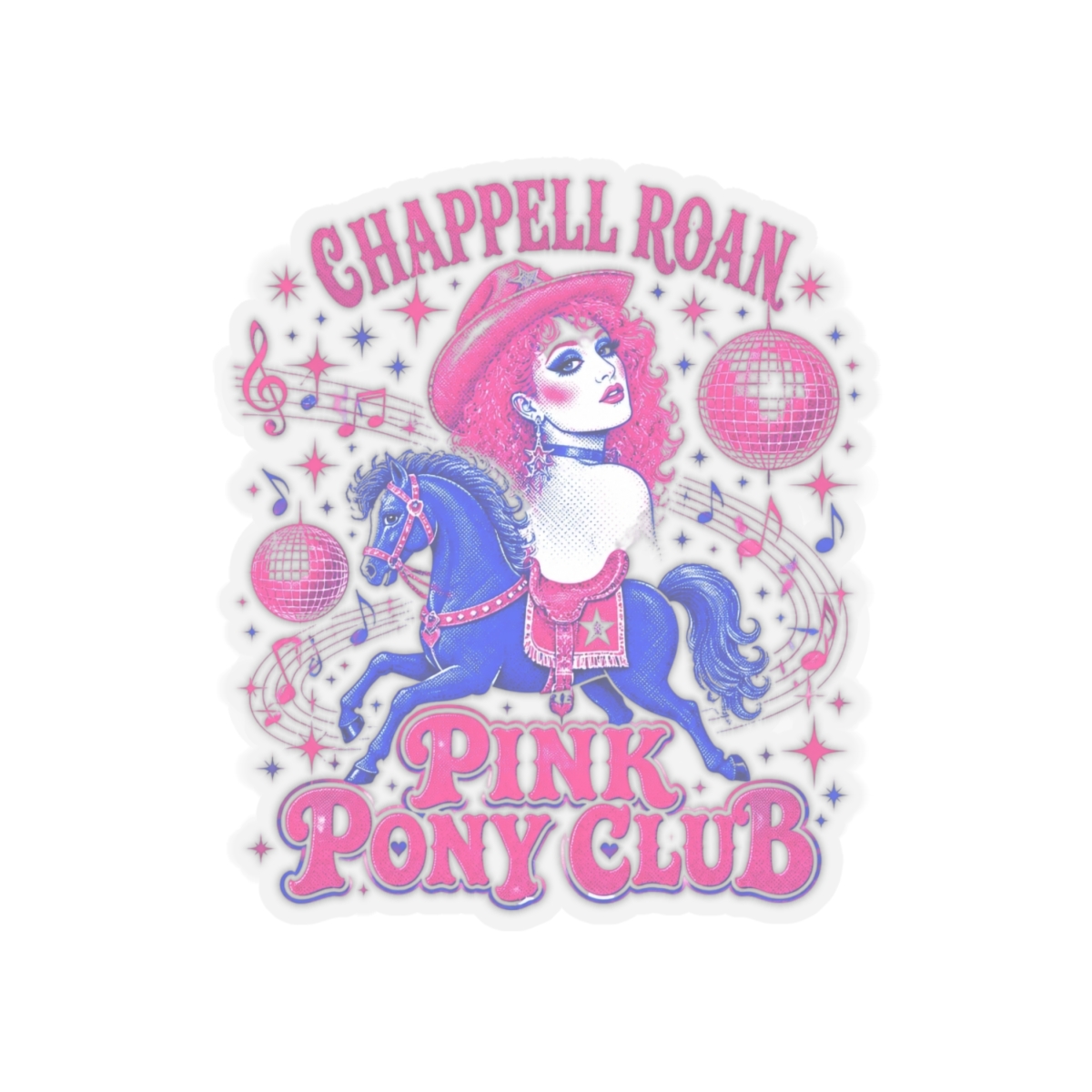 Chappell Roan "Pink Pony Club." Sticker - alternate angle 4, merchandise
