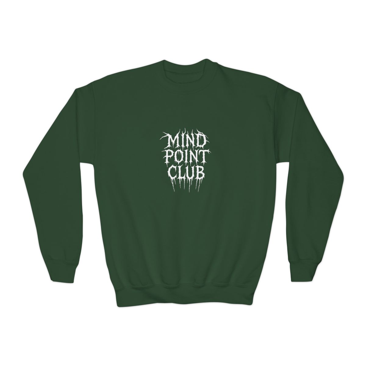 Black t-shirt featuring the white text "PINK PONY CLUB" in a gothic, distressed font. The text has a dripping effect. The shirt is a classic crew neck design. (Kids) - alternate angle 5, merchandise