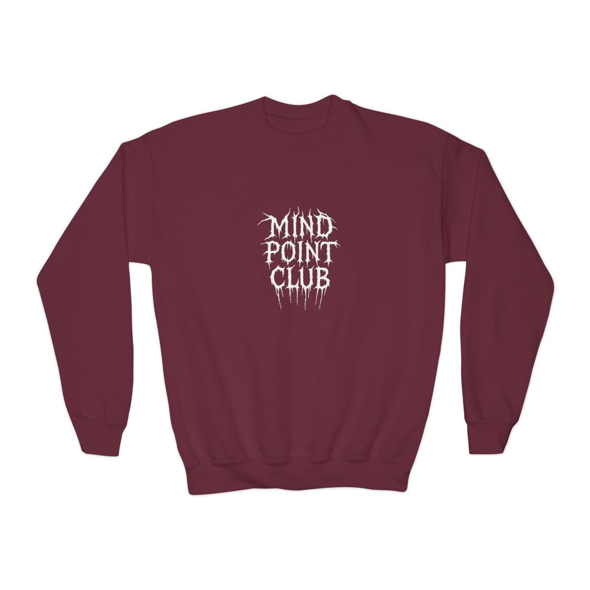 Black t-shirt featuring the white text "PINK PONY CLUB" in a gothic, distressed font. The text has a dripping effect. The shirt is a classic crew neck design. (Kids) - alternate angle 4, merchandise