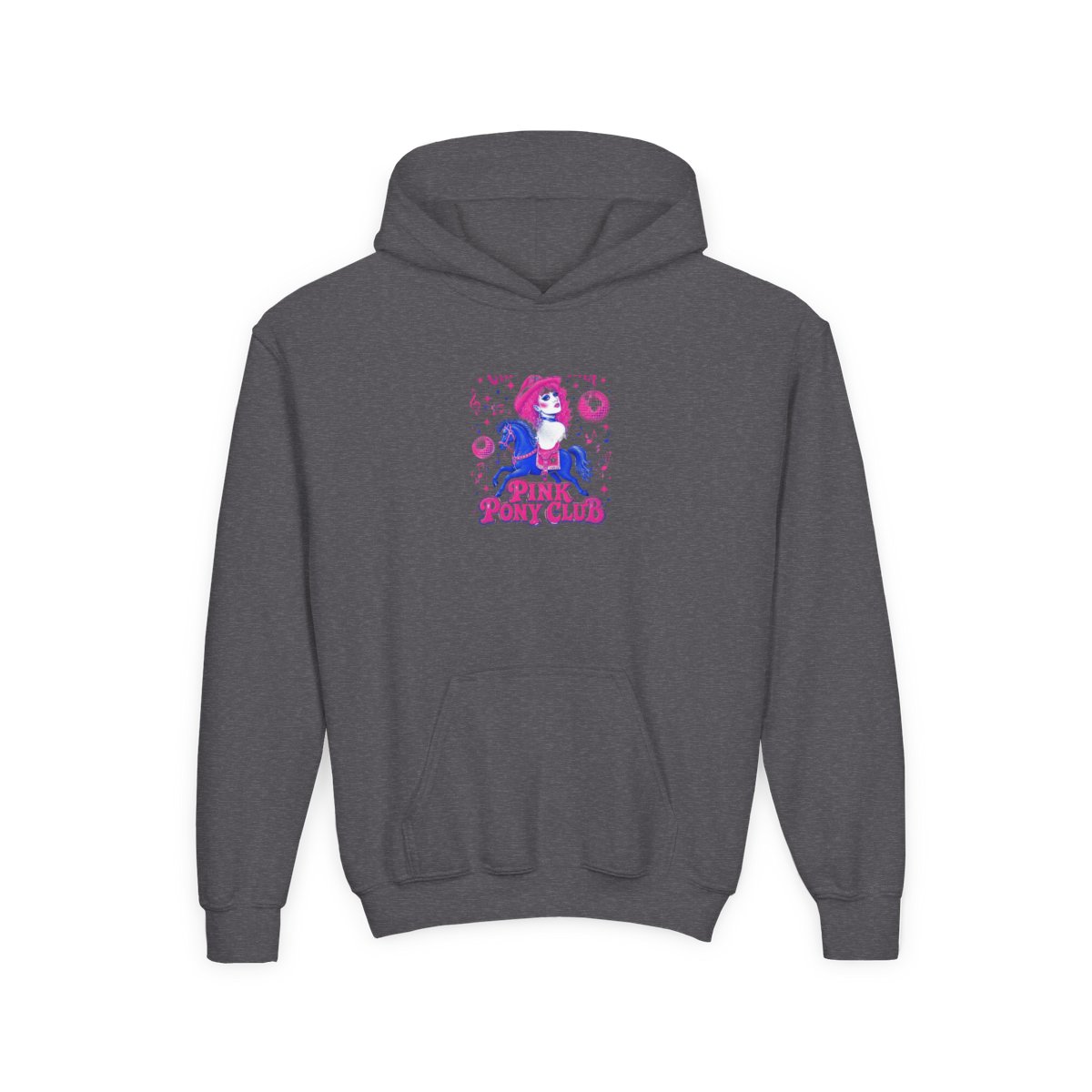 Chappell Roan "Pink Pony Club." Kids Hoodie - alternate angle 4, merchandise