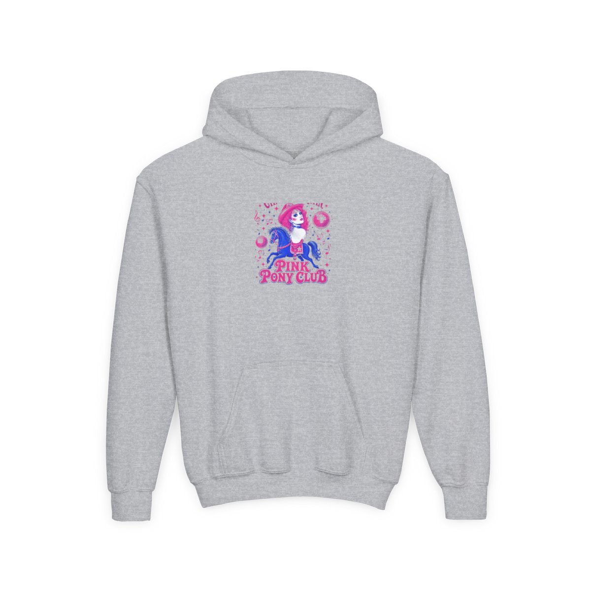 Chappell Roan "Pink Pony Club." Kids Hoodie - alternate angle 3, merchandise