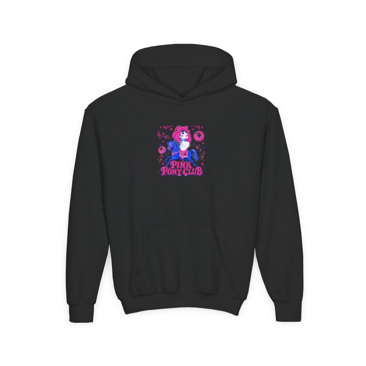 Chappell Roan "Pink Pony Club." Kids Hoodie - alternate angle 2, merchandise