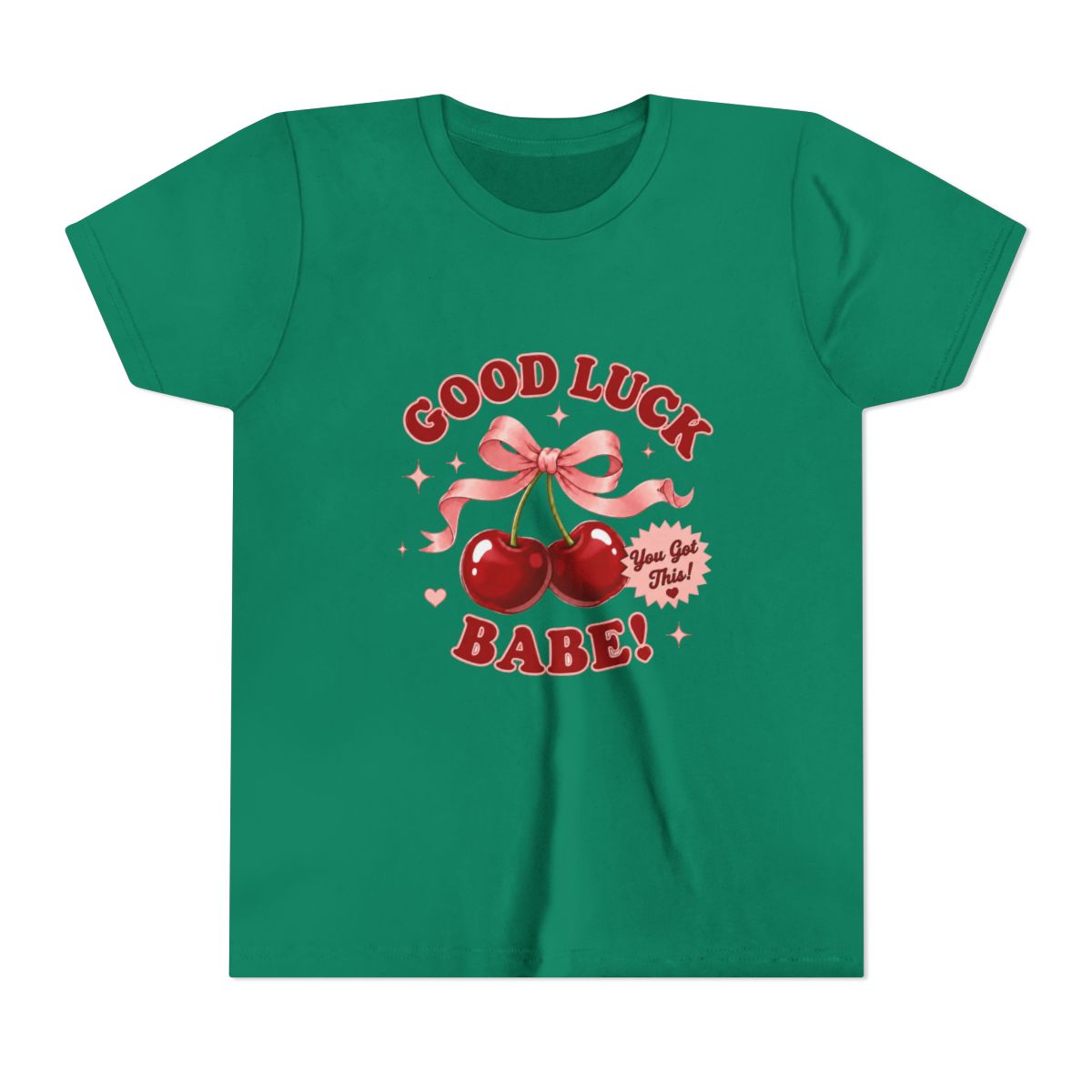 Chappell Roan Good Luck Babe Cozy Kids T Shirt - alternate angle 4, merchandise
