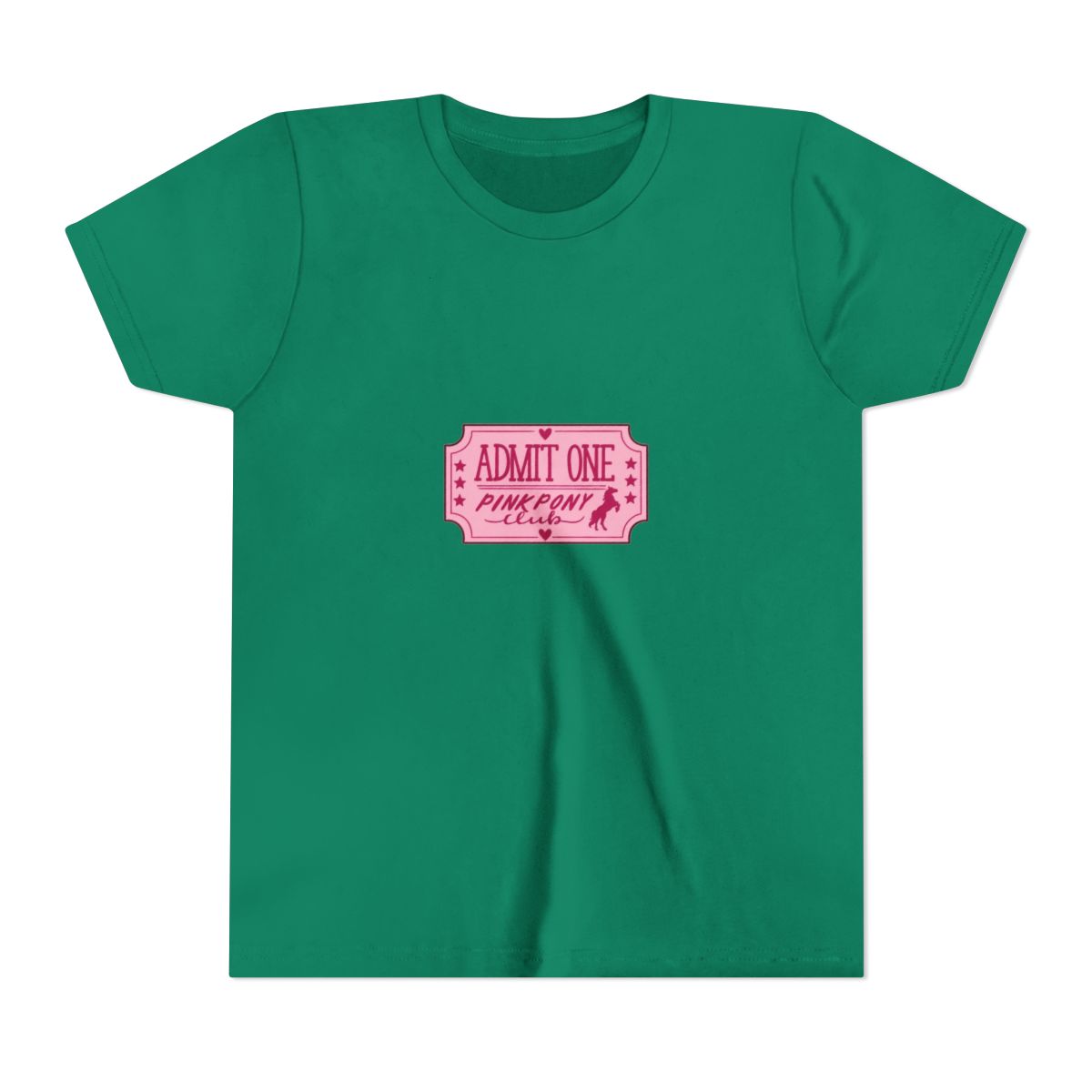 Chappell Roan Pink Pony Club Ticket Kids T Shirt - alternate angle 2, merchandise