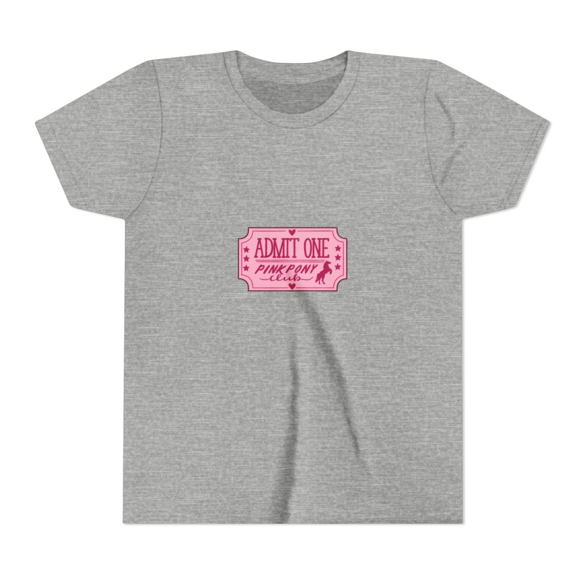 Chappell Roan Pink Pony Club Ticket Kids T Shirt - alternate angle 3, merchandise