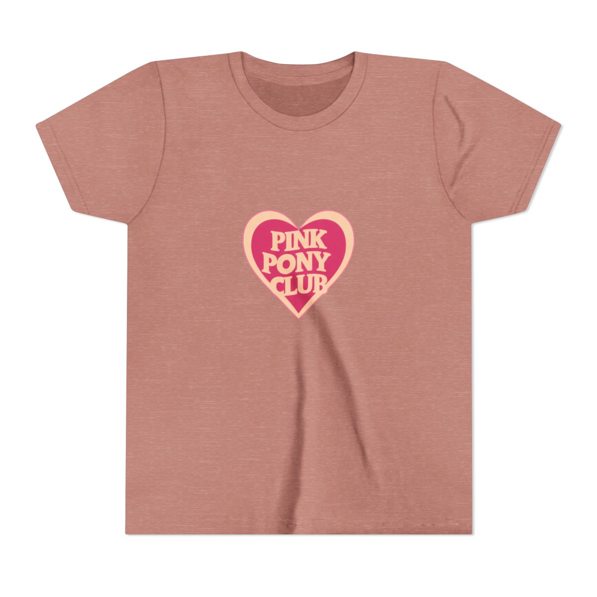 pink pony club love shape Kids T Shirt - alternate angle 3, merchandise